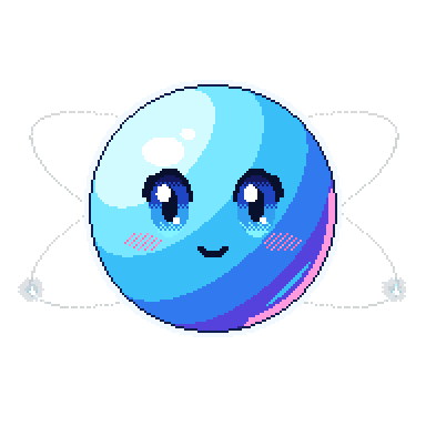 Qubi, QQuantum’s smiling pixel companion.