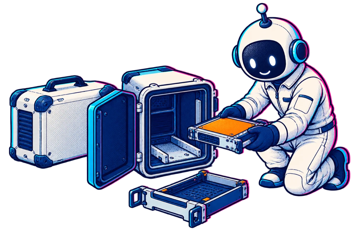 Maker assembling an isolated offline AI deployment
