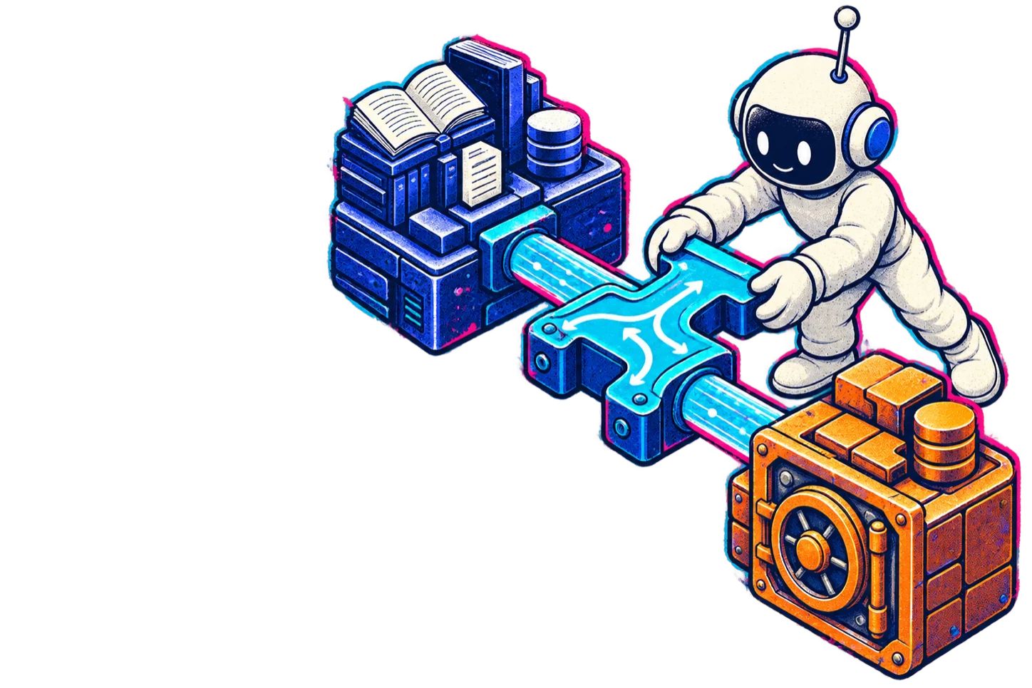 A QQuantum maker assembles a modular AI architecture.