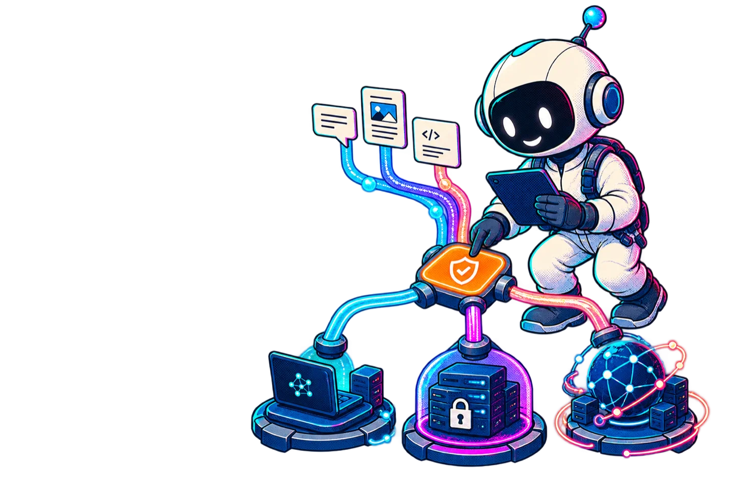 Maker routing work between suitable AI models