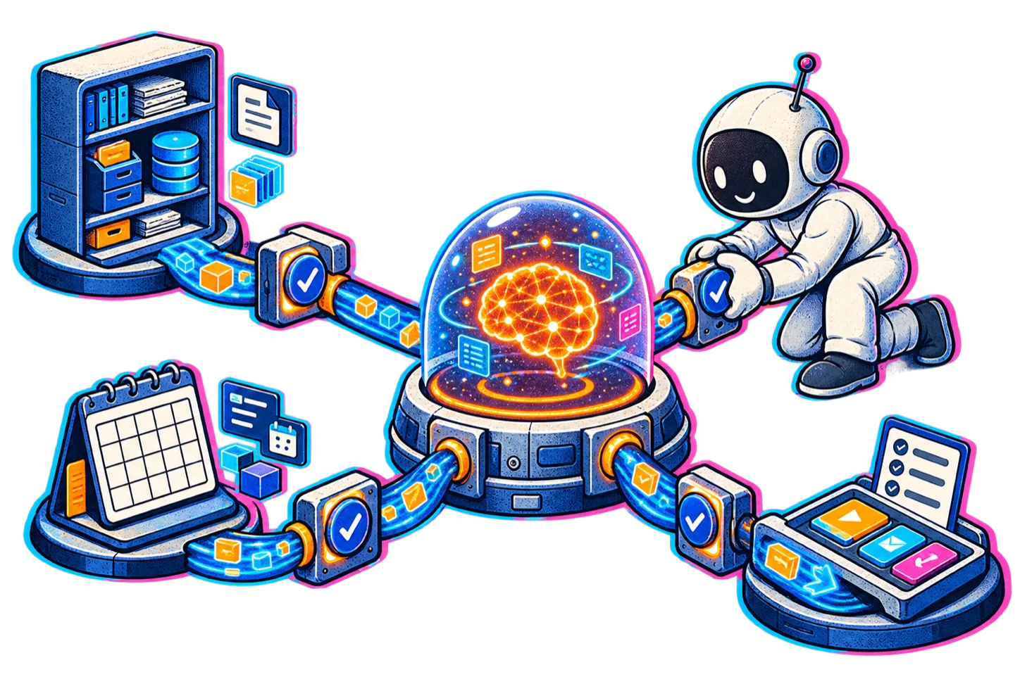 Maker connecting authorised tools through clear permission gates