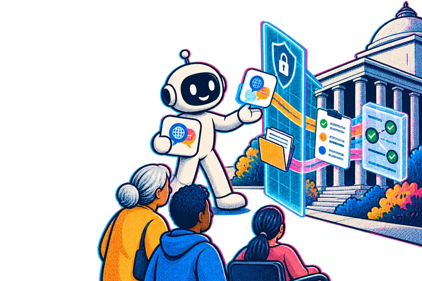 Maker routing a citizen request through a transparent public record