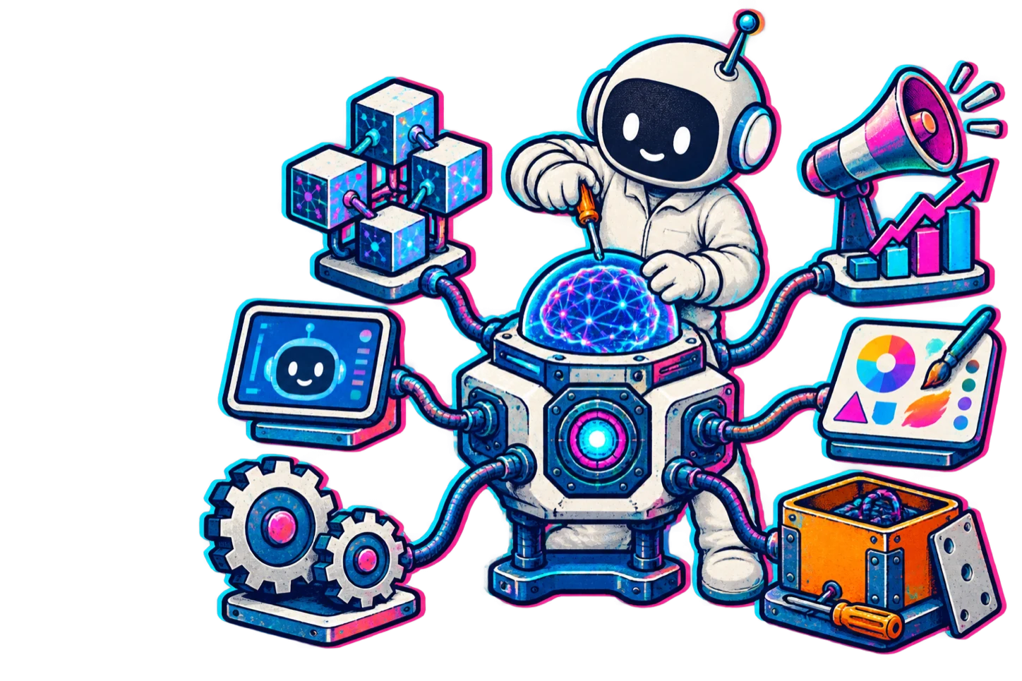 QQuantum maker connecting six AI engineering services into one working system