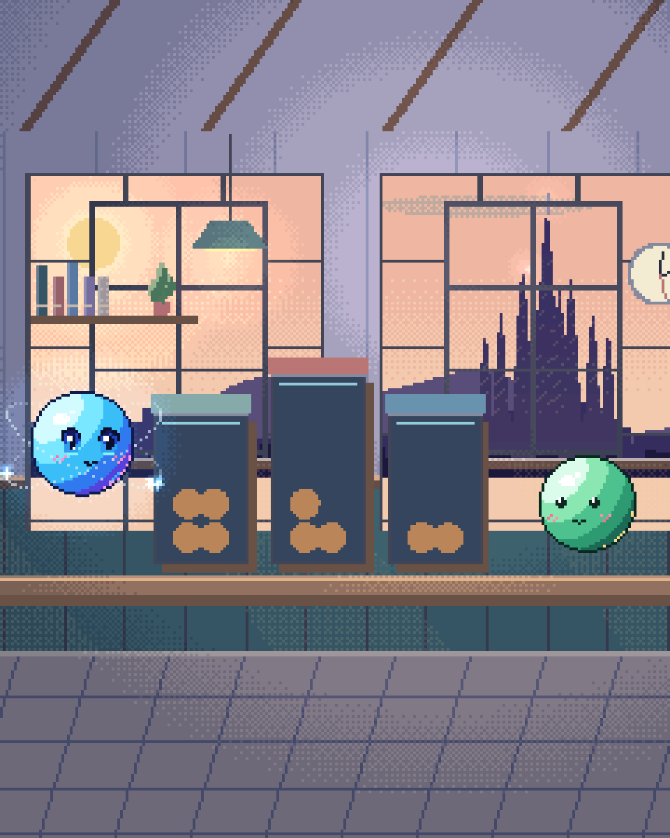 Pixel illustration for Cookie Policy: separate glass jars for different cookie choices.