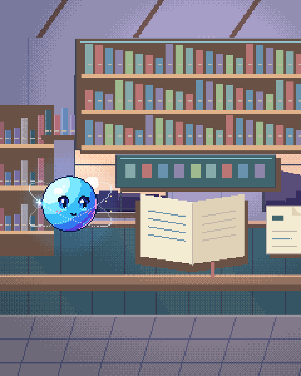 Pixel illustration for Tokens & Context Windows: document strips fitted into a bounded context frame.