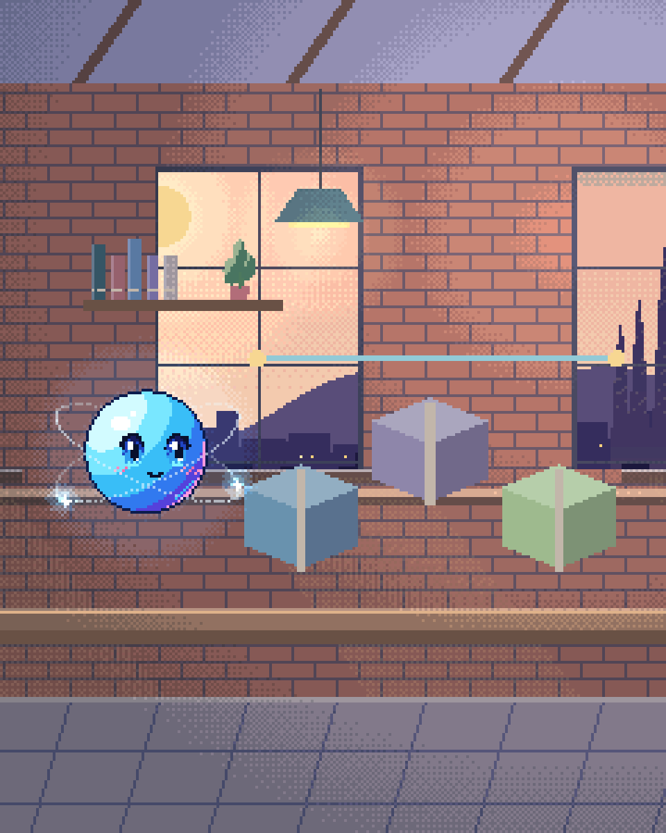 Pixel illustration for Supply Chain Planning: cargo crates linked by a planning route.
