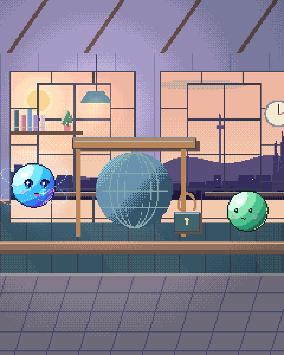 Pixel illustration for Museums, Heritage & Auction: a globe enclosed by a physical data boundary.