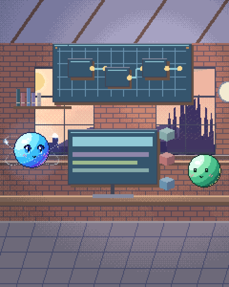 Pixel illustration for Shipping AI Inside Your Product: a product interface assembled from physical glass components.