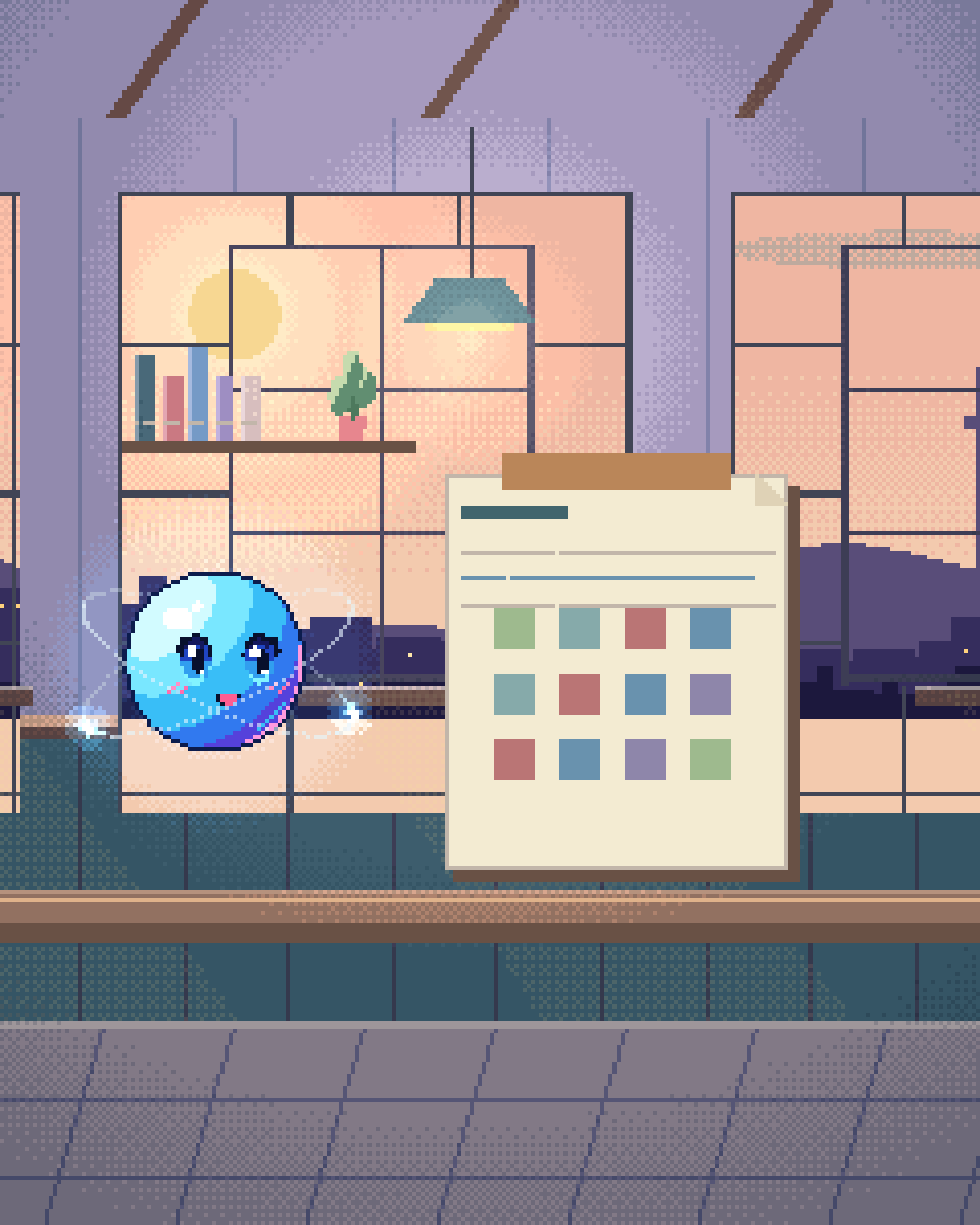 Pixel illustration for Client Reminders: an appointment calendar beside a telephone and access cards.