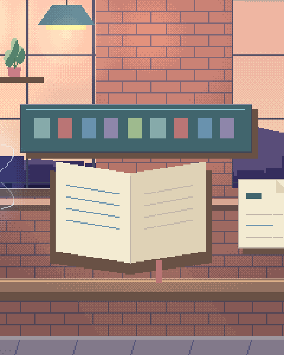 Pixel illustration for Context Engineering: document strips fitted into a bounded context frame.