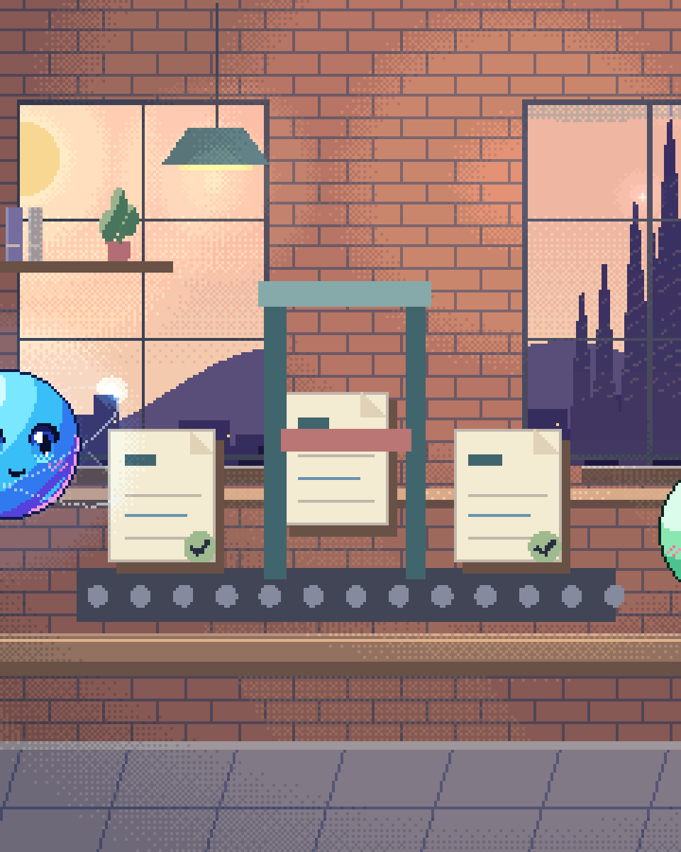 Pixel illustration for AI Guardrails: a guarded boundary holding an untrusted document outside a protected tool.