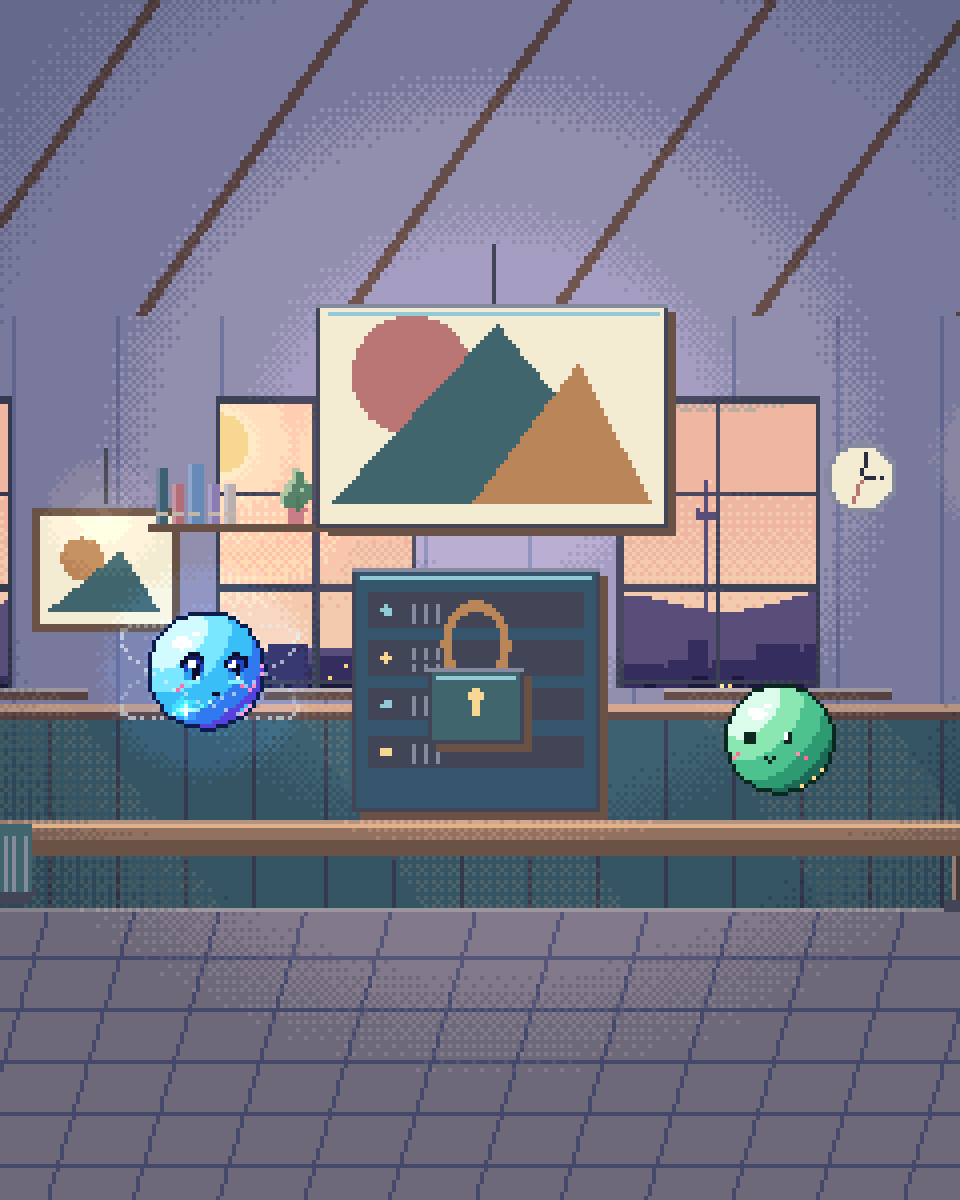 Pixel illustration for Llama, Self-Hosted: a local server cabinet with an ownership key.
