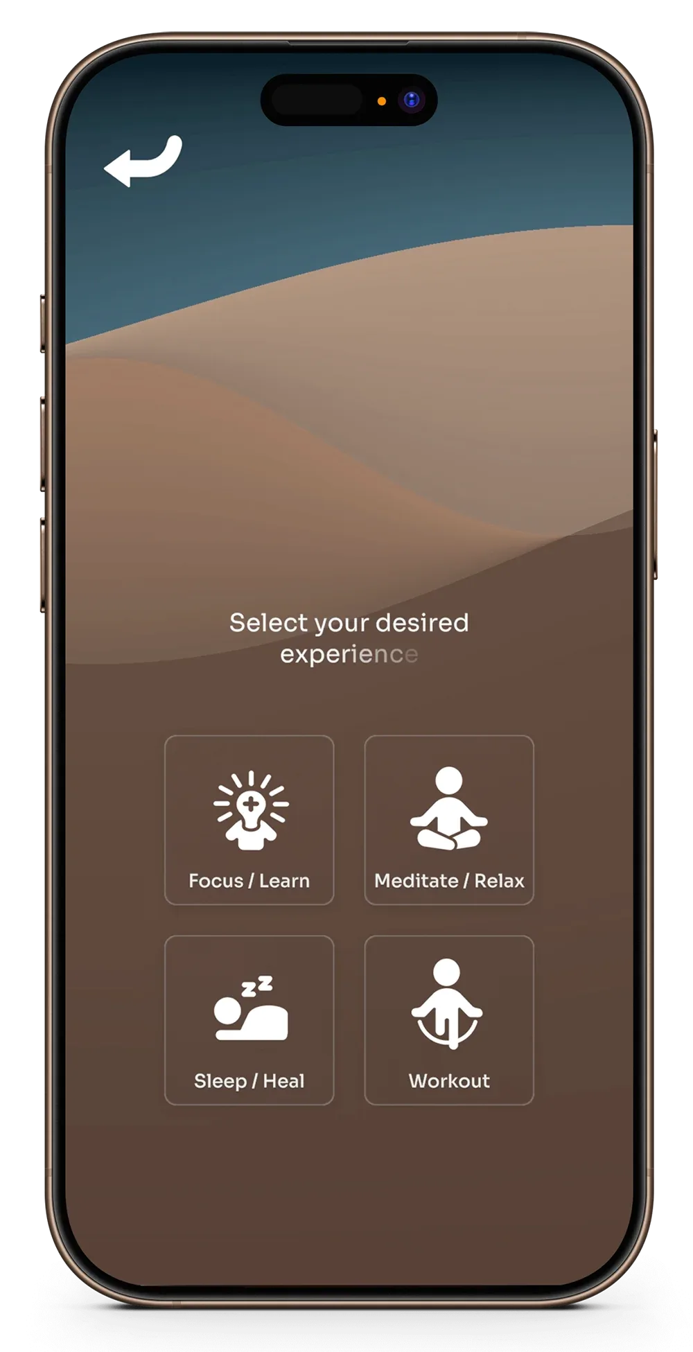 Sonora app screen: a session in progress.