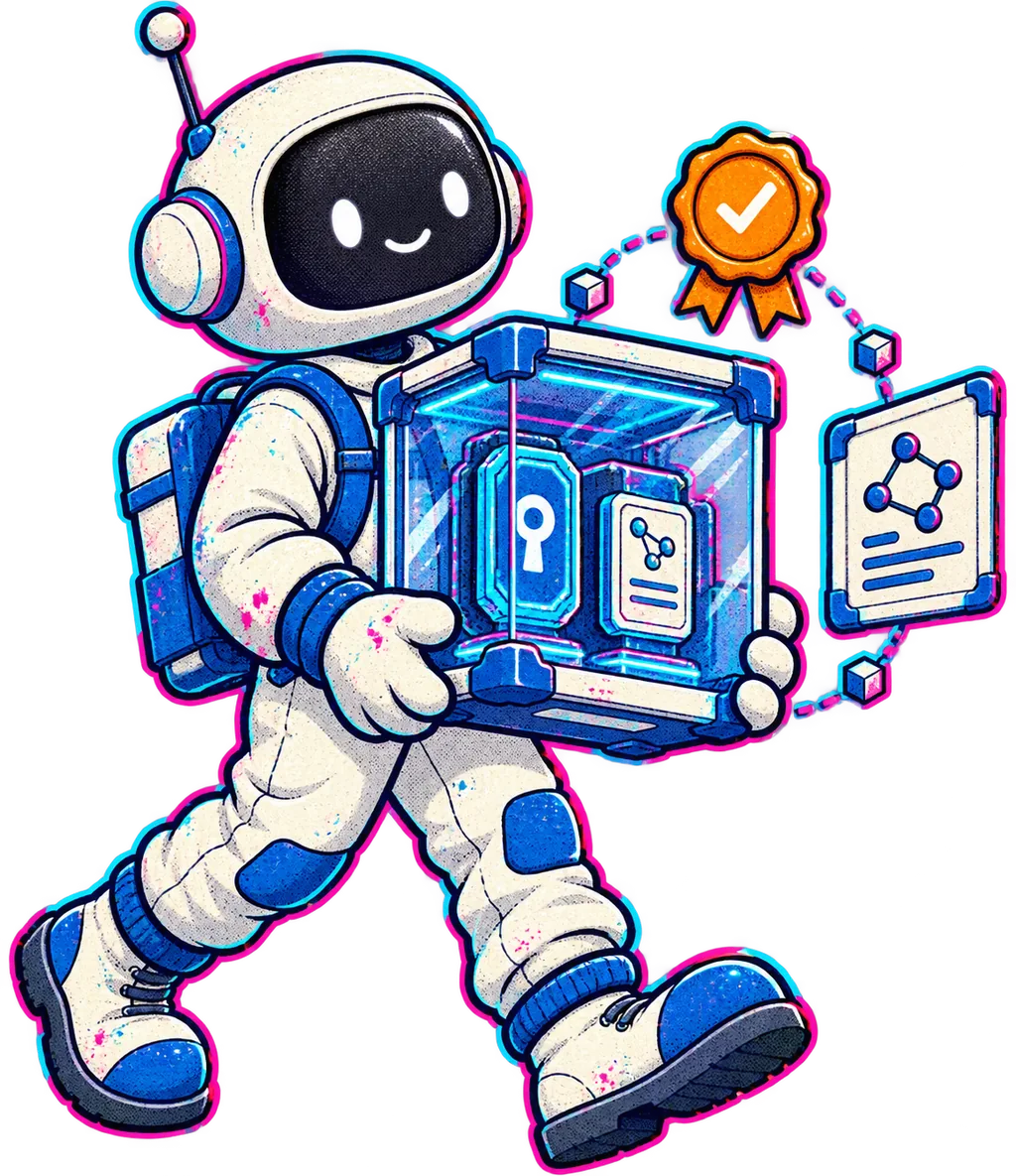 The Little Builder checks a deployment route against a permissions and review gate.